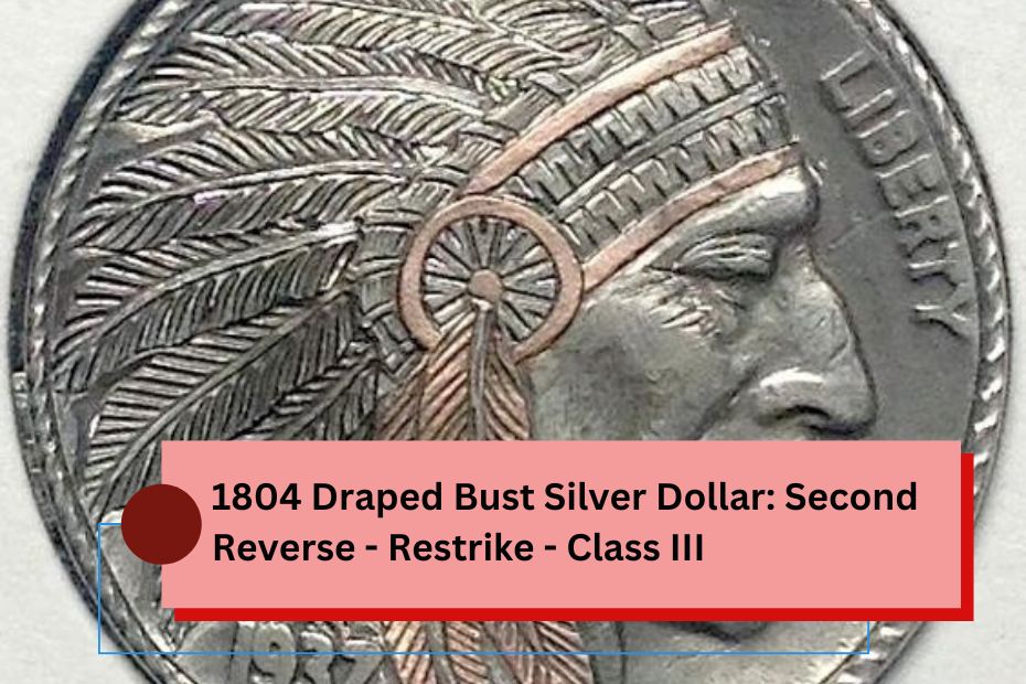 1804 Draped Bust Silver Dollar: Second Reverse - Restrike - Class III