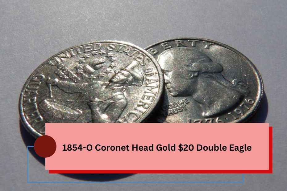 1854-O Coronet Head Gold $20 Double Eagle